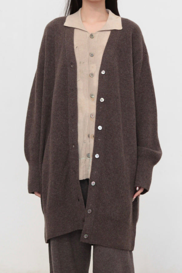 Mutedance 24 Autumn and Winter Button Cashmere Sweater MD-MD24FW126-BROWN MD24FW125 MD24FW126